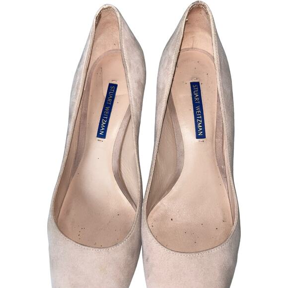 EUC Stuart Weitzman Pointy Toe Leigh Pump Dolce Suede MSRP $395 Size 9 - Picture 9 of 12